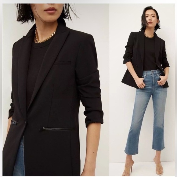 Veronica Beard Scuba Blazer Jacket Black 4 - Picture 2 of 12
